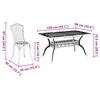 vidaXL Garten Essgruppe 5 pcs Schwarz Aluminium