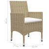 vidaXL 3-tlg. Garten-Essgruppe Beige