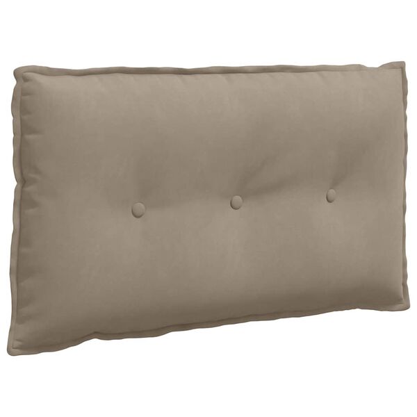 vidaXL R&uuml;ckenkissen Taupe 80 x 50 cm Mikrofaserstoff