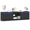 vidaXL TV-Schrank mit LED-Beleuchtung Schwarz 180x34x50 cm