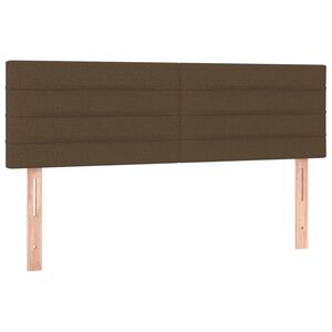 vidaXL Kopfteile Dunkelbraun 144x5x78/88 cm Stoff