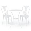 vidaXL 3-tlg. Bistro-Set Aluminiumguss Wei&szlig;