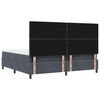 vidaXL Boxspringbett mit Matratze Dunkelgrau 200 x 200 cm Samt