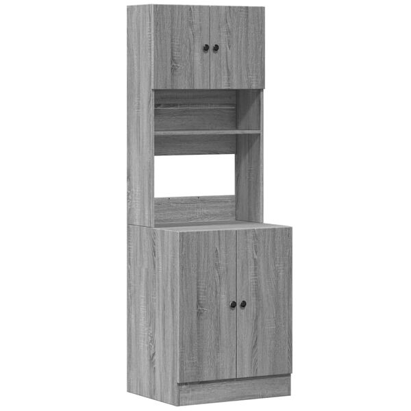 vidaXL K&uuml;chenschrank Grau Sonoma 60x50x180 cm Holzwerkstoff