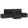 vidaXL Gartensofa-set 6 stk. Schwarz Poly-Rattan