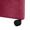 vidaXL Esszimmerst&uuml;hle mit Rollen 2 pcs Weinrot 58 x 67 x 97 cm Samt