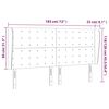 vidaXL Kopfteil mit Ohren Dunkelblau 183x23x118/128 cm Samt