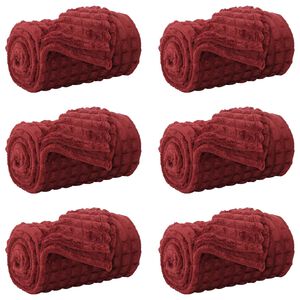 vidaXL Wohndecken 6 stk. Bordeauxrot 270 x 240 cm 10.04 kg Fleece