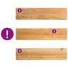 vidaXL Treppenstufen 2 Stk. Hellbraun 110x30x2 cm Massivholz Eiche