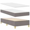 vidaXL Boxspringbett mit Matratze Dunkelgrau 90x190 cm Taupe