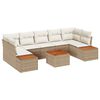 vidaXL Gartensofa-set 8 stk. Beige Poly Rattan