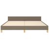 vidaXL Bettgestell ohne Matratze Taupe 160x200 cm Stoff