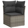 vidaXL Gartensofa-set mit Kissen 9 pcs Grau