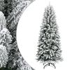 vidaXL Weihnachtsb&auml;ume Warmes Wei&szlig; PVC und Plastik und Stahl und PE