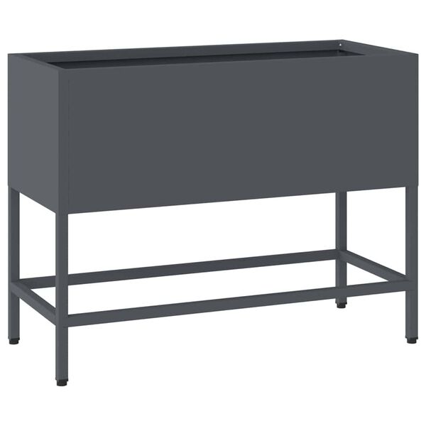 vidaXL Hochbeet Gartenpflanzer Anthrazit 60 x 26 x 45 cm Stahl