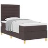vidaXL Boxspringbett mit Matratze Dunkelbraun 90 x 200 cm Stoff