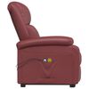 vidaXL Massagesessel mit Aufstehhilfe Weinrot Kunstleder