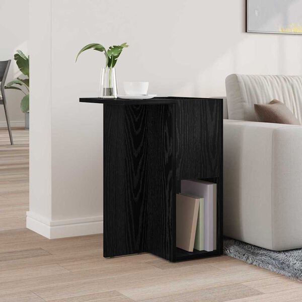 vidaXL Beistelltisch Schwarz Eichen-Optik 35 x 40 x 55 cm
