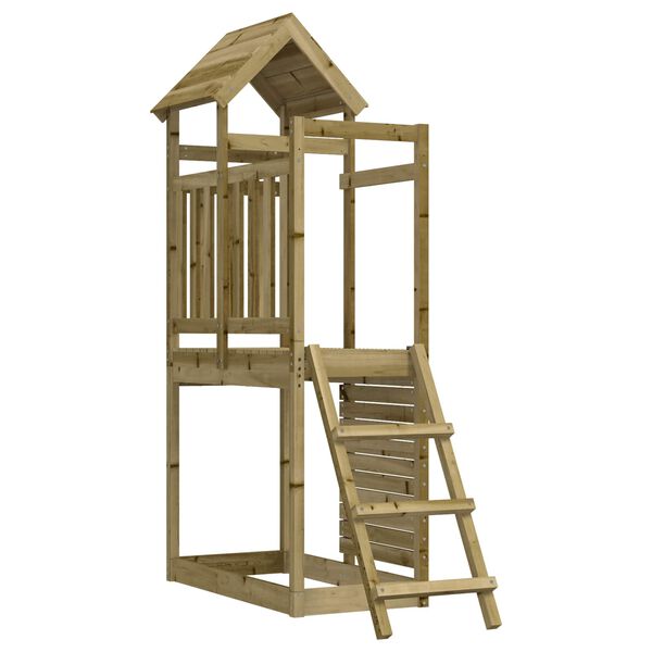 vidaXL Spielturm Braun Massives impr&auml;gniertes Holz