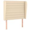 vidaXL Boxspringbett mit Matratze Creme 100x200 cm Stoff