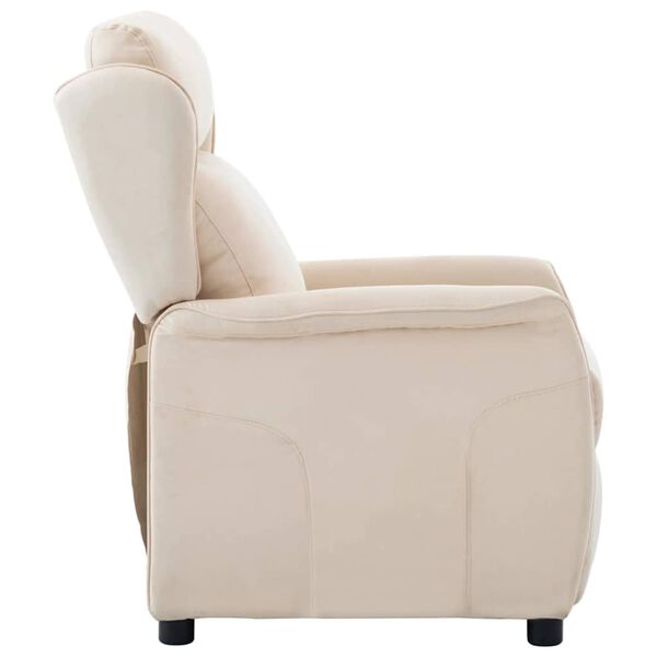 vidaXL Liegestuhl Creme 66,5 x 94 x 101,5 cm Polyester