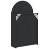 vidaXL Spiegelschrank mit LED-Beleuchtung Gew&ouml;lbt Schwarz 42x13x70 cm