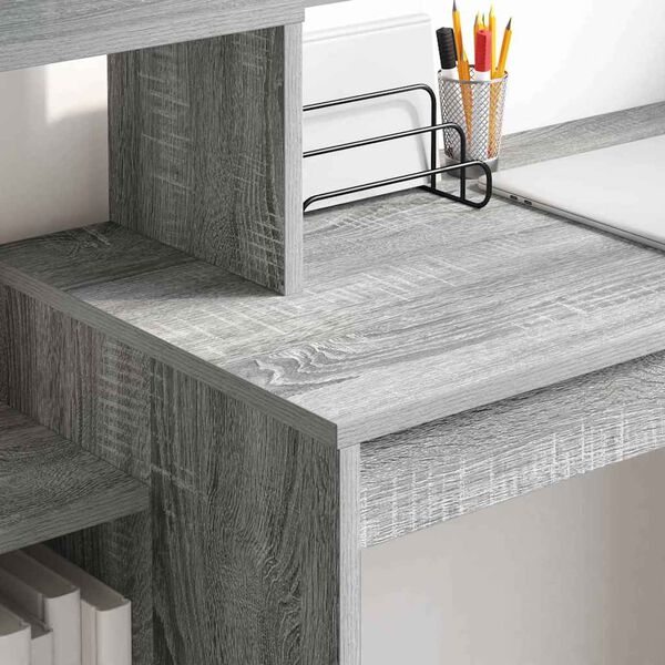 vidaXL Schreibtisch Graues Sonoma 100 x 40 x 90 cm Holzwerkstoff