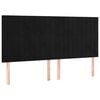vidaXL Kopfteil Schwarz 160x5x118/128 cm Samt