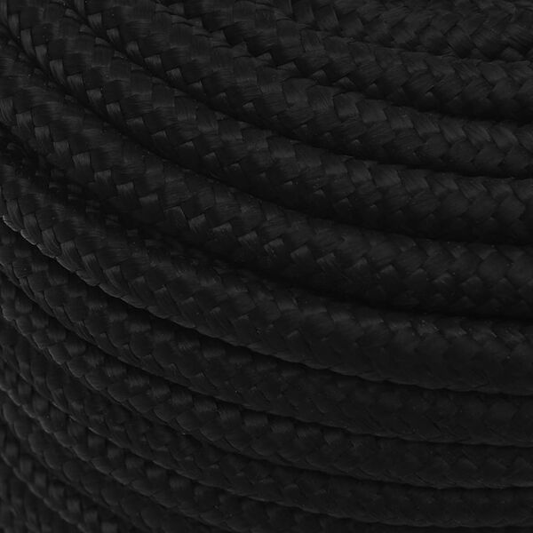 vidaXL Arbeitsseil Schwarz 14 mm 50 m Polyester