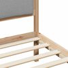 vidaXL Bettrahmen mit Kopfteil Hellgrau 200 x 200 cm Stoff