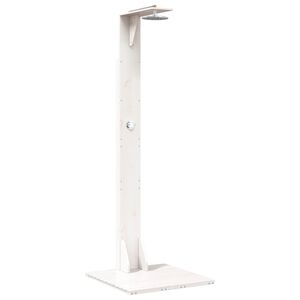 vidaXL Gartendusche 214,5 cm Massivholz Kiefer und Edelstahl Wei&szlig;