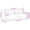 vidaXL Sofa 3 pcs Dunkelgrau Leinenmischgewebe