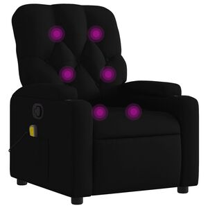 vidaXL Massage-Relaxsessel, schwarzer Stoff