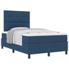 vidaXL Boxspringbett mit Kopfteil Blau 120 x 200 cm Stoff