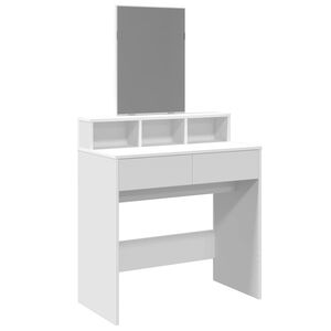 vidaXL Schminktisch mit Spiegel Wei&szlig; 80x41x144,5 cm