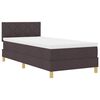 vidaXL Boxspringbett mit Matratze Dunkelbraun 100 x 200 cm Stoff