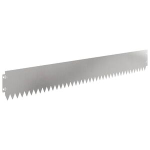 vidaXL Raseneinfassung 10 Stk. 103 x 15 cm Stahl Silber