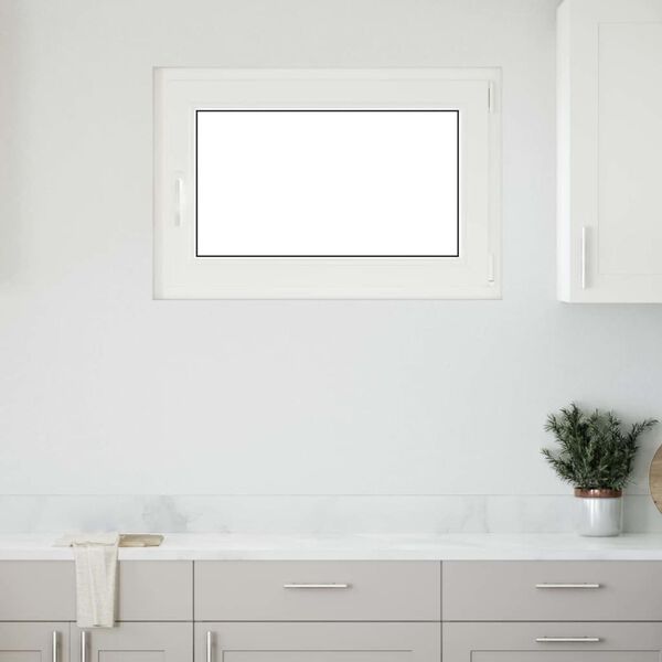 vidaXL Kellerfenster "RISOR" 90x70 cm Drehkipp DIN Rechts Wei&szlig;