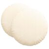 vidaXL Sitzkissen 2 pcs Creme &Oslash; 60 cm Cordstoff