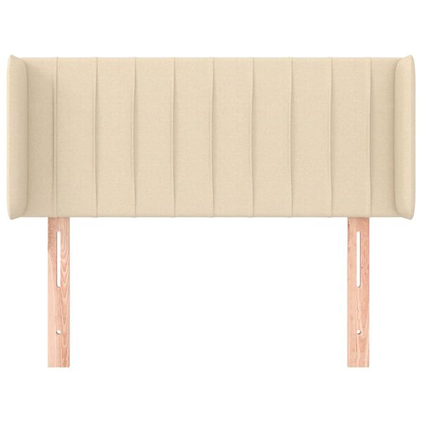 vidaXL Kopfteil mit Ohren Creme 93x16x78/88 cm Stoff