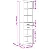 vidaXL Highboard R&auml;uchereiche 45x42,5x185 cm Holzwerkstoff