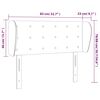 vidaXL Kopfteil mit Ohren Hellgrau 83x23x78/88 cm Stoff