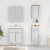 vidaXL Badezimmerm&ouml;bel-Set mit T&uuml;r FLORO 3 pcs Wei&szlig; Massivholz Kiefer