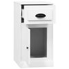 vidaXL Beistellschrank mit Schublade Wei&szlig; 40x50x75 cm Holzwerkstoff
