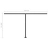 vidaXL Standmarkise Manuell Einziehbar 450x350 cm Gelb/Wei&szlig;