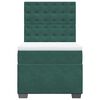 vidaXL Boxspringbett mit Matratze Dunkelgr&uuml;n 100x200 cm Samt