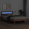 vidaXL Bettrahmen mit Kopfteil Braun 90 x 190 cm Massives Kiefernholz