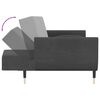 vidaXL Schlafsofa 2-Sitzer mit 2 Kissen Dunkelgrau Samt