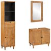 vidaXL Badezimmerm&ouml;bel-Set mit Schubladen 3 pcs Braun Holzwerkstoff