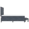 vidaXL Boxspringbett mit Matratze Dunkelgrau 140 x 190 cm Samt